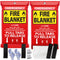 JJ CARE Fire Blanket - 2 Packs with Hooks and Gloves - Emergency Fire Blanket for Home & Kitchen, High Heat Resistant Fire Suppression Blankets for Home Safety, Kitchen, and Camping